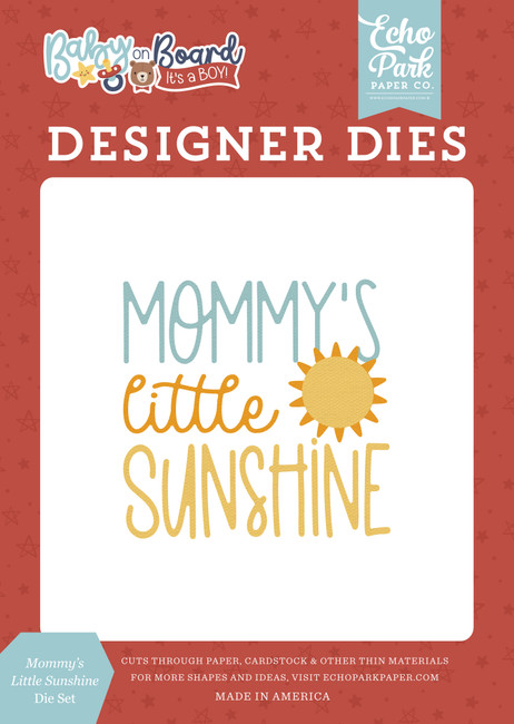 Baby On Board - Boy: Mommy's Little Sunshine Medium Die Set