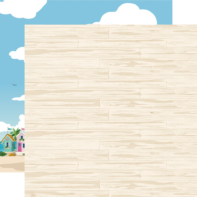 Beach Town: Boardwalk Wood 12x12 Patterned Paper