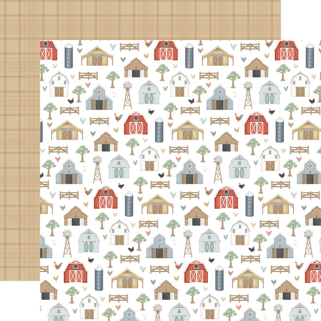 On The Farm: Backyard Barns 12x12 Patterned Paper