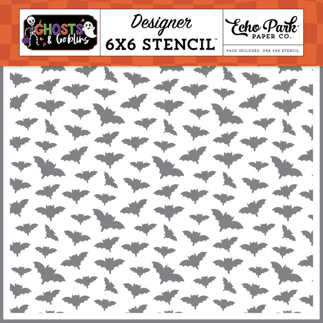 Ghosts And Goblins: Beware Of Bats Stencil
