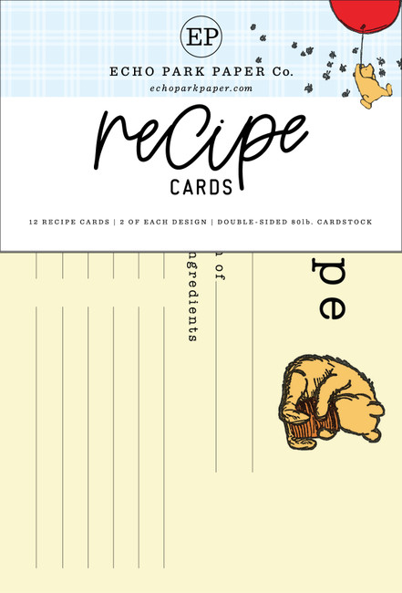 Winnie The Pooh Recipe Cards