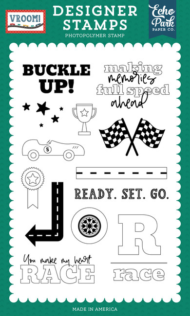 Vroom!: Buckle Up Stamp Set