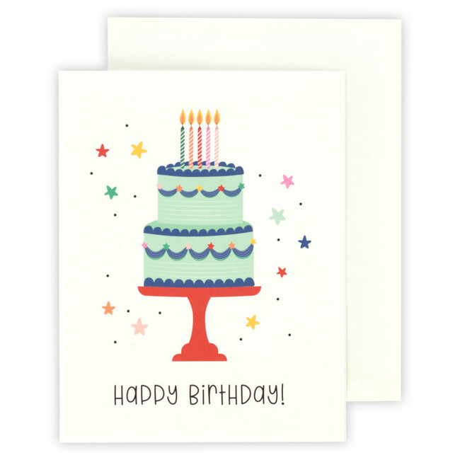 Happy Birthday Cake Greeting Card