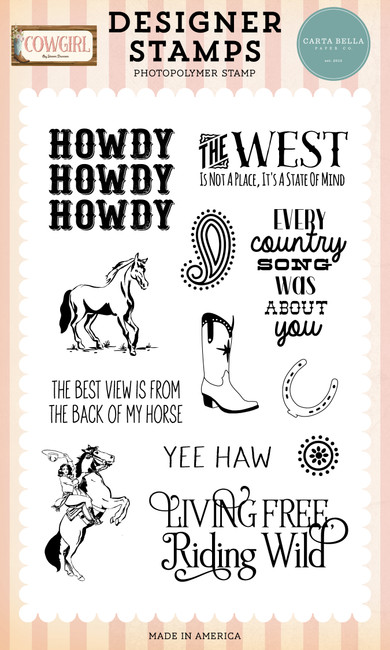 Cowgirl: Howdy Howdy Howdy Stamp Set