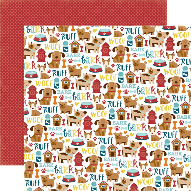Bark: Puppy Icons 12x12 Patterned Paper