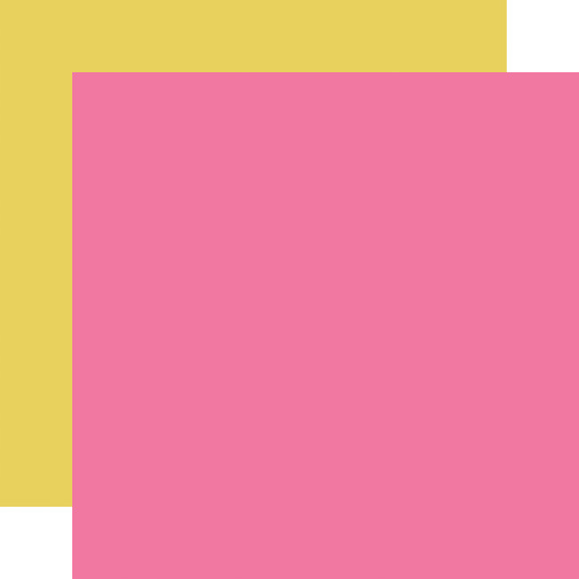 All About A Girl: Pink / Yellow 12x12 Coordinating Solid