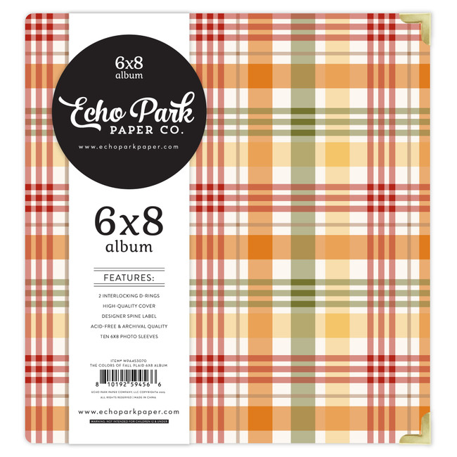 Winnie The Pooh Autumn: The Colors Of Fall Plaid 6X8 Album