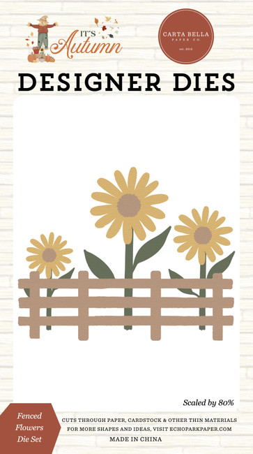 It's Autumn: Fenced Flowers Small Die Set