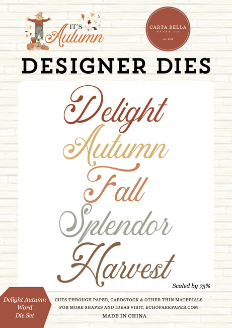 It's Autumn: Delight Autumn Word Medium Die Set