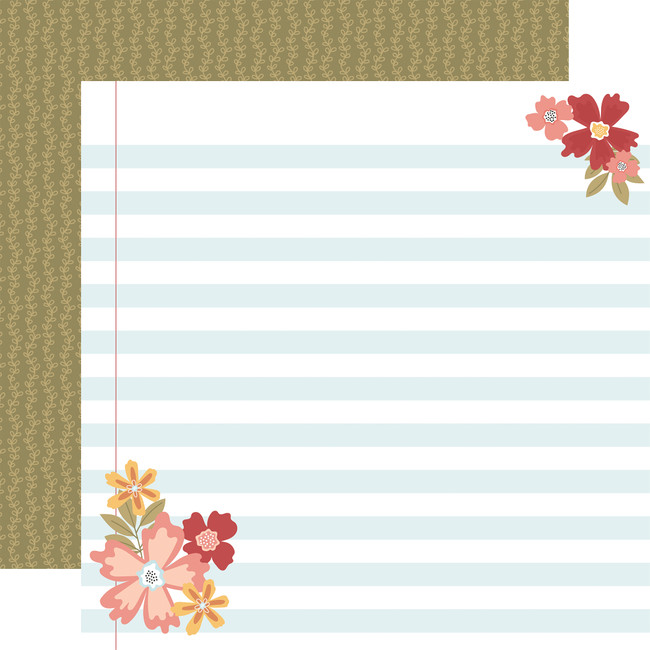 Bookish: Lined Paper Layout 12x12 Patterned Paper
