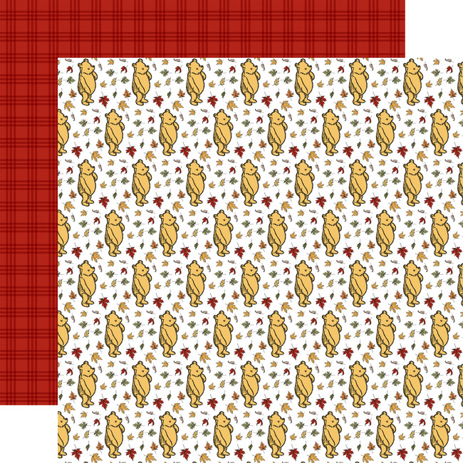 Winnie The Pooh Autumn: Fall Vibes and Pooh Bear 12x12 Patterned Paper