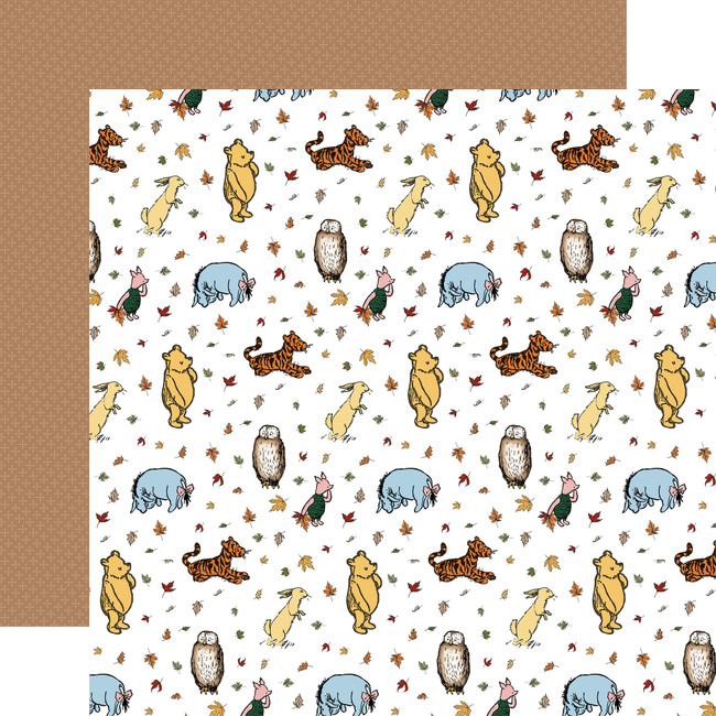 Winnie The Pooh Autumn: Crunchy Leaves And Friends 12x12 Patterned Paper