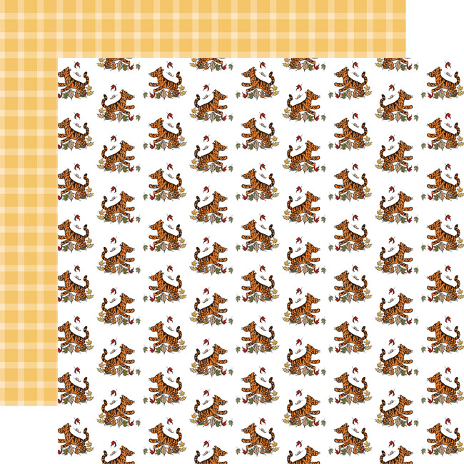 Winnie The Pooh Autumn: Tigger In The Leaves 12x12 Patterned Paper