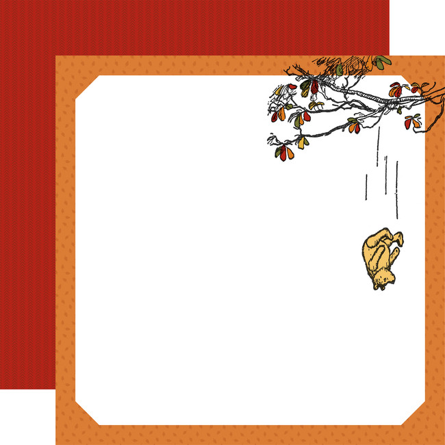 Winnie The Pooh Autumn: Falling For Winnie 12x12 Patterned Paper
