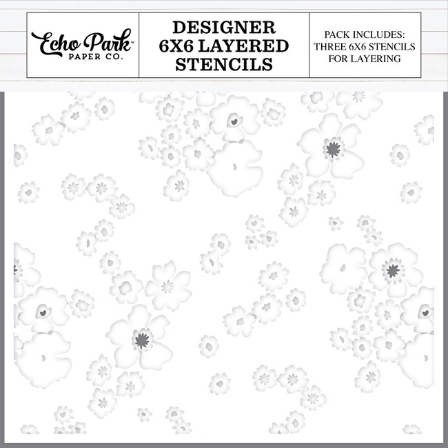 Jungle Floral Layered Stencil