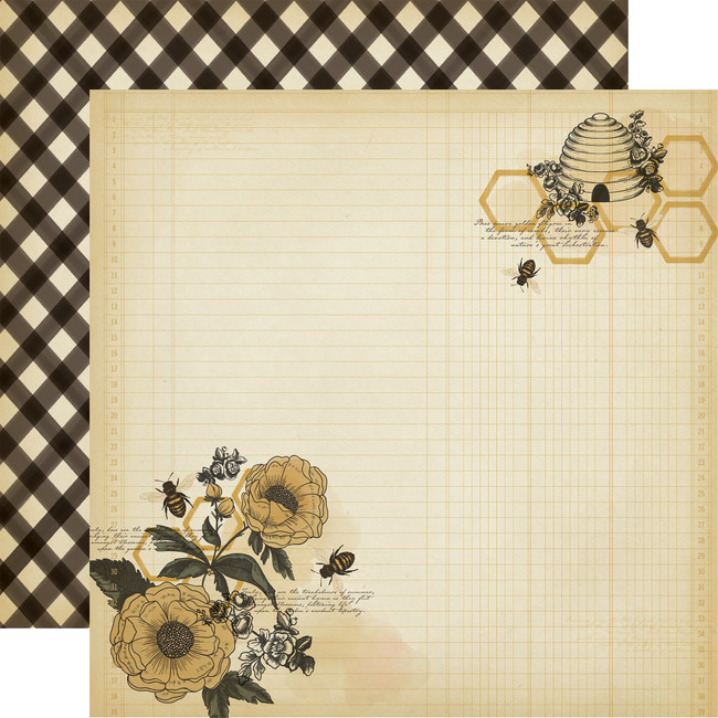 Honey Bee: Bee Kind Layout 12x12 Patterned Paper