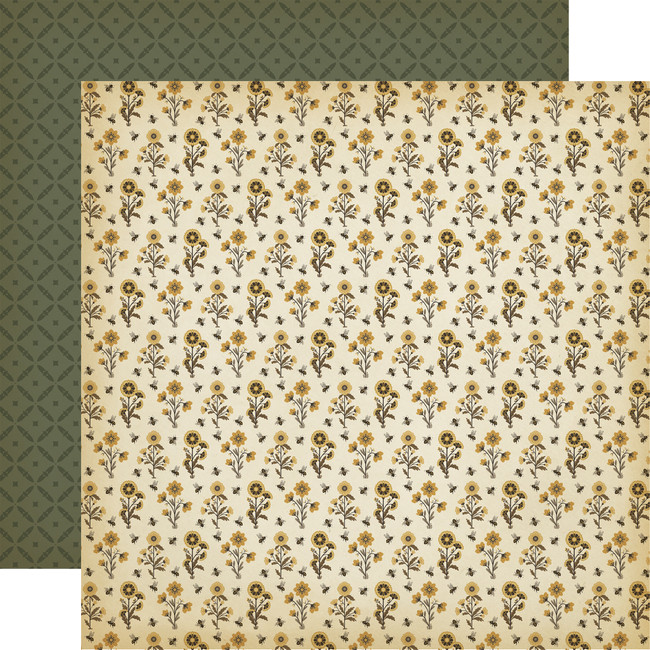 Honey Bee: Sweet As Honey Stems 12x12 Patterned Paper