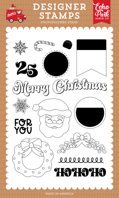 Santa's Christmas Delivery: Merry Christmas Santa Stamp Set