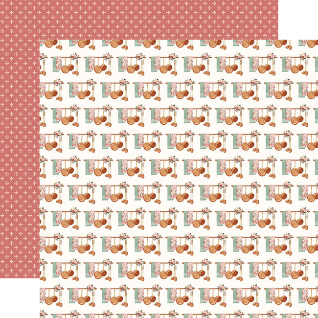 Feels Like Home: Kitchen Pot Rack 12x12 Patterned Paper