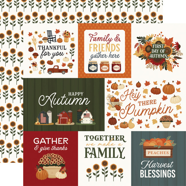 Americana: Gather Journaling Cards 12x12 Patterned Paper