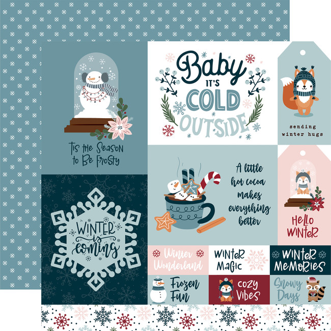 Winter Fun: Multi Journaling Cards 12x12 Patterned Paper