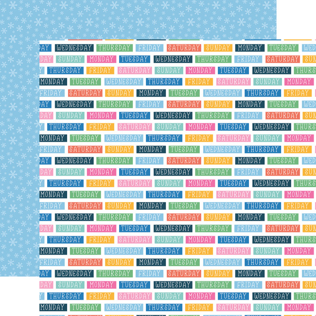 Plan On It: Days Of The Week Labels 12x12 Patterned Paper
