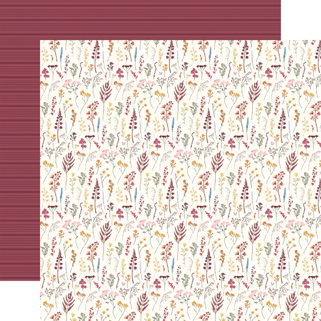 Pressed Floral: Dried Wildflowers 12x12 Patterned Paper
