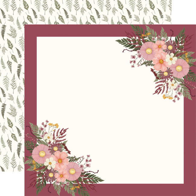 Pressed Floral: Full Of Magic Floral Frame 12x12 Patterned Paper