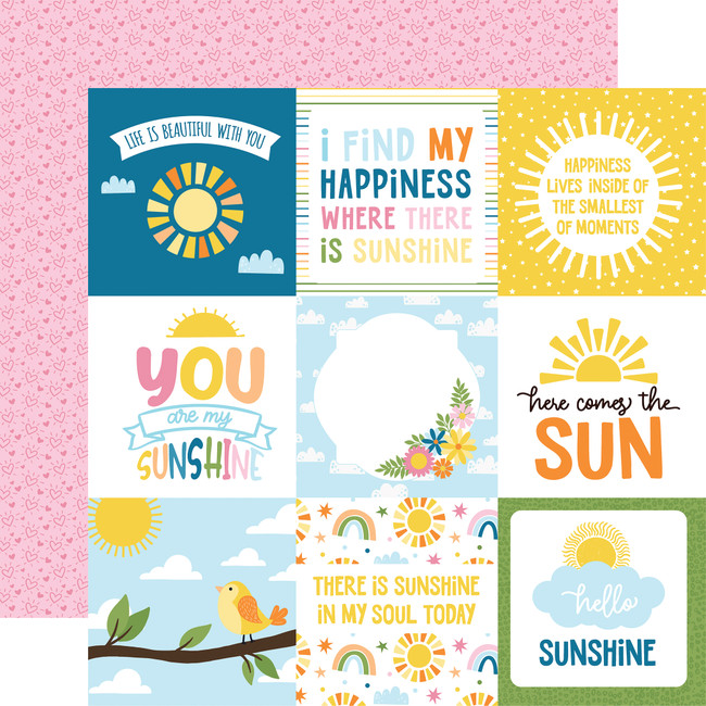 You Are My Sunshine: 4x4 Journaling Cards 12x12 Patterned Paper