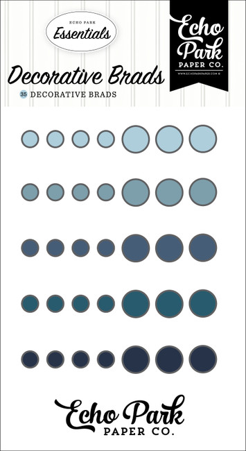 Blue Essentials Decorative Brads