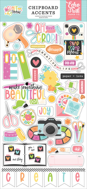 Craft Room 6x13 Chipboard Accents