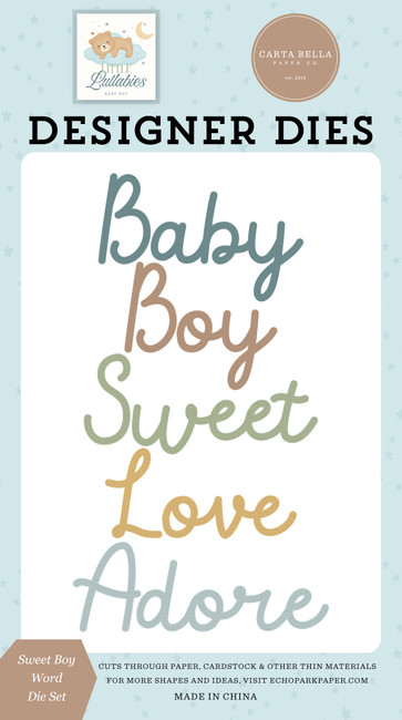 Little Lullabies - Baby Boy: Sweet Boy Word Small Die Set