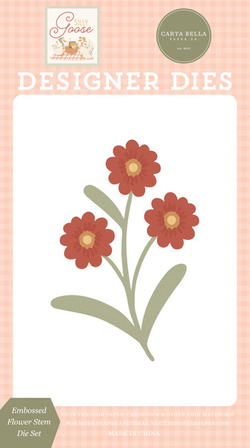 Silly Goose: Embossed Flower Stem Small Die Set