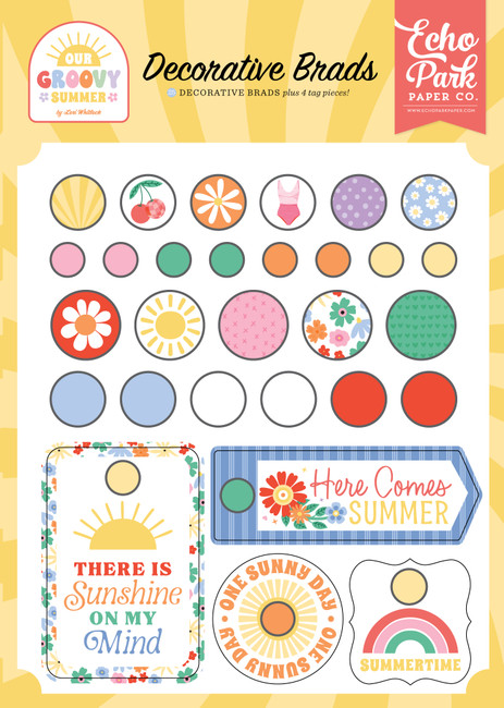 Our Groovy Summer Decorative Brads