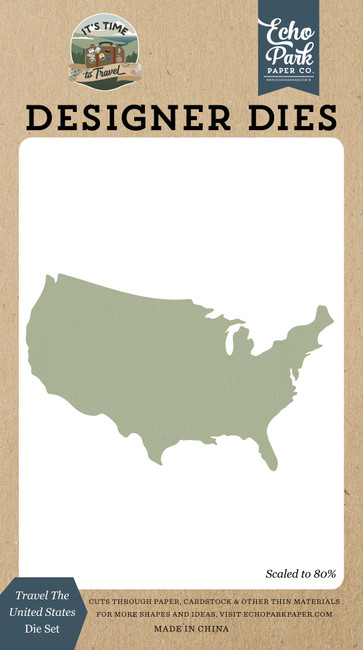 It's Time To Travel: Travel The United States Small Die Set