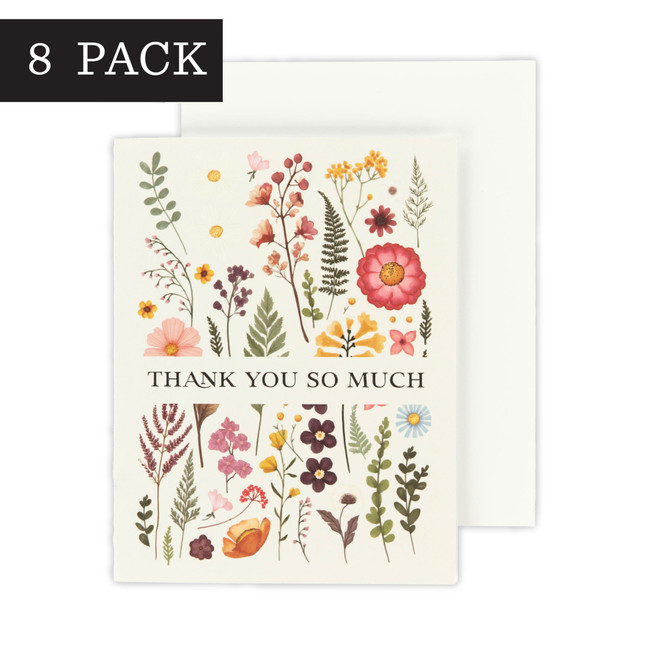 Thank You So Much Greeting Card - 8 Pack