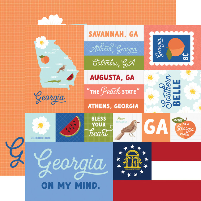 Our United States: Georgia 12x12 Patterned Paper