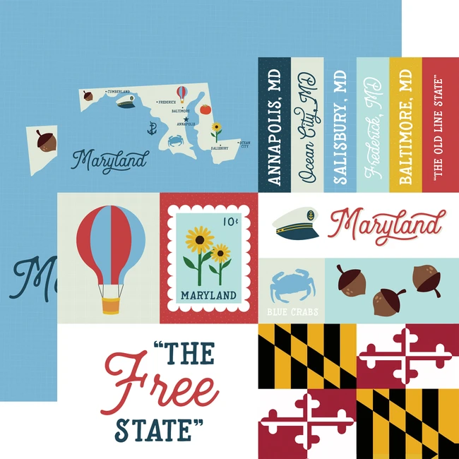 Our United States: Maryland 12x12 Patterned Paper