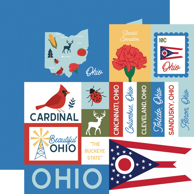 Our United States: Ohio 12x12 Patterned Paper