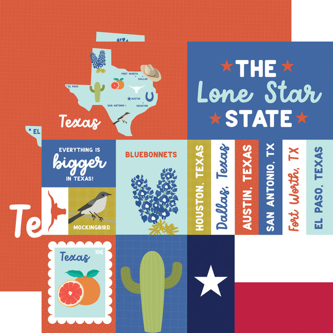 Our United States: Texas 12x12 Patterned Paper