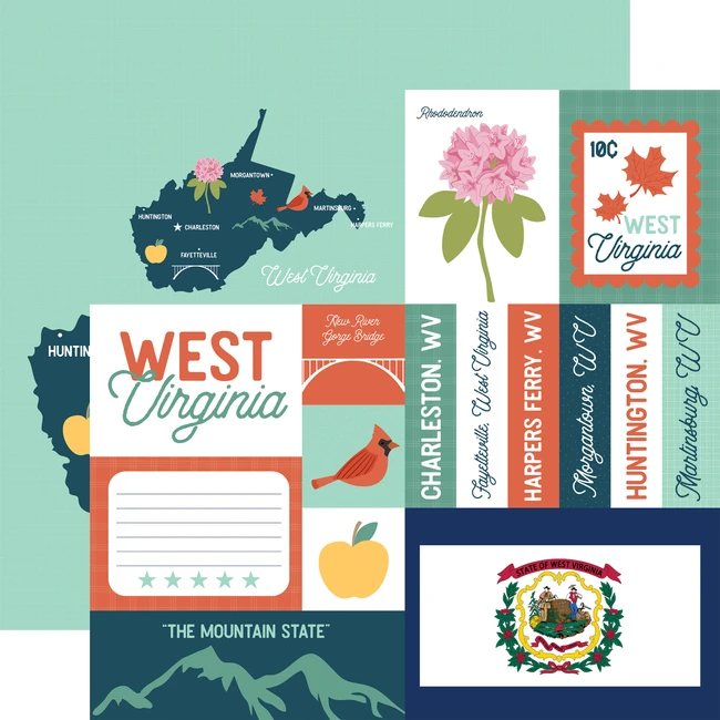 Our United States: West Virginia 12x12 Patterned Paper