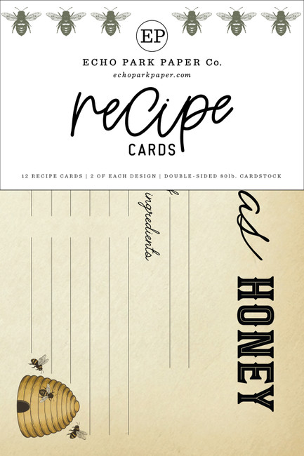 Honey Bee Recipe Cards