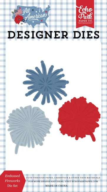 All American: Embossed Fireworks Small Die Set