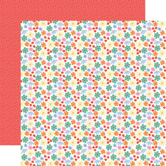 Our Groovy Summer: Always Shine Flowers 12x12 Patterned Paper