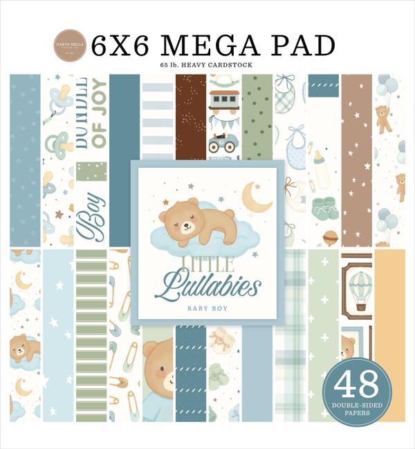Little Lullabies - Baby Boy Cardmakers 6X6 Mega Pad