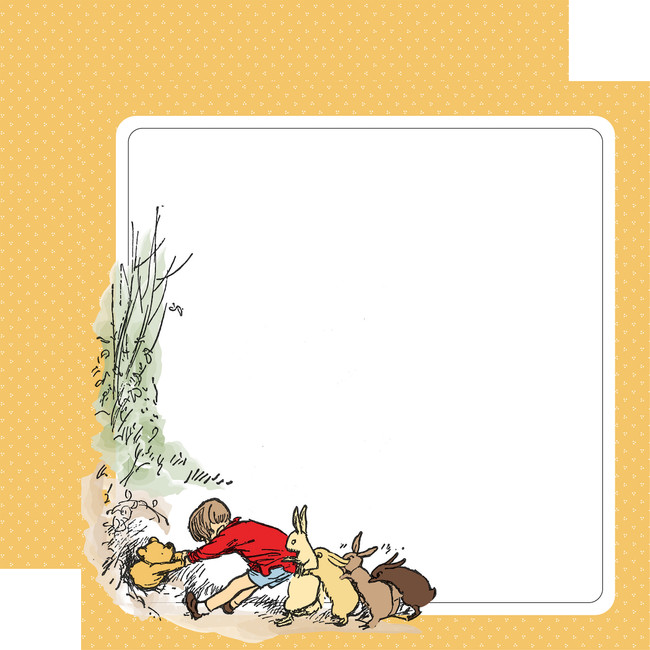 Winnie The Pooh Page Frames: Happy Helpers Page Frame 12x12 Patterned Paper