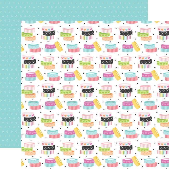 Craft Room: Washi Tape Stacks 12x12 Patterned Paper