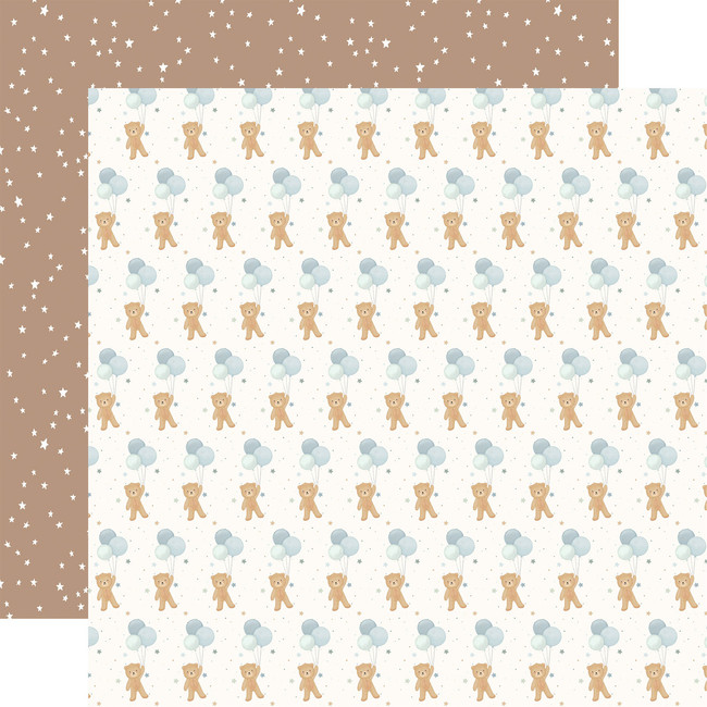 Little Lullabies - Baby Boy: Bear And Balloons 12x12 Patterned Paper
