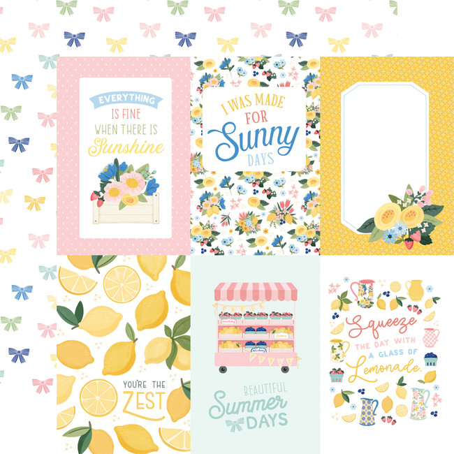 Lemonade: 4x6 Journaling Cards 12x12 Patterned Paper