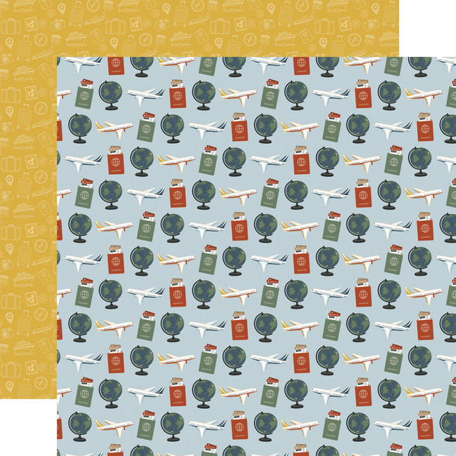 It's Time To Travel: Time To Fly 12x12 Patterned Paper